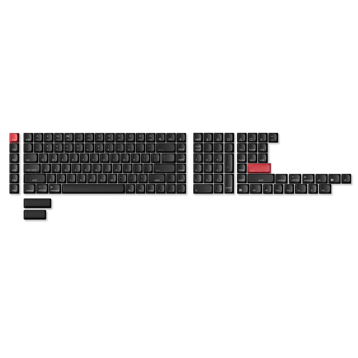 Set completo di keycap ANSI OSA in ABS con retroilluminazione trasparente