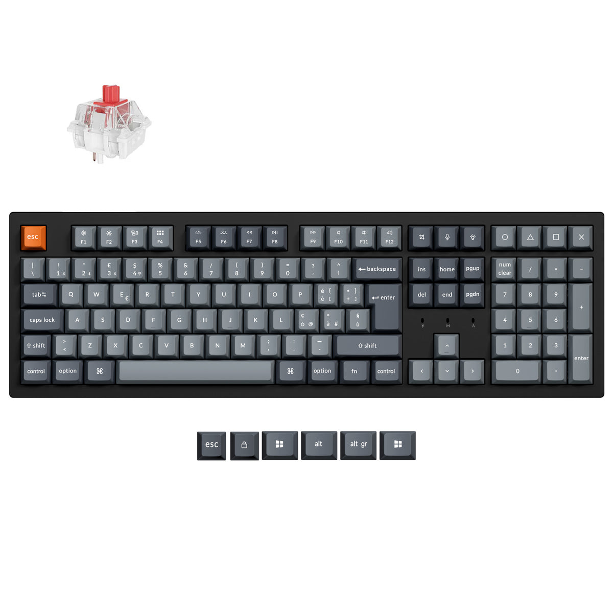 Keychron K10 Max QMK Wireless Custom Mechanical Keyboard ISO Layout Collection