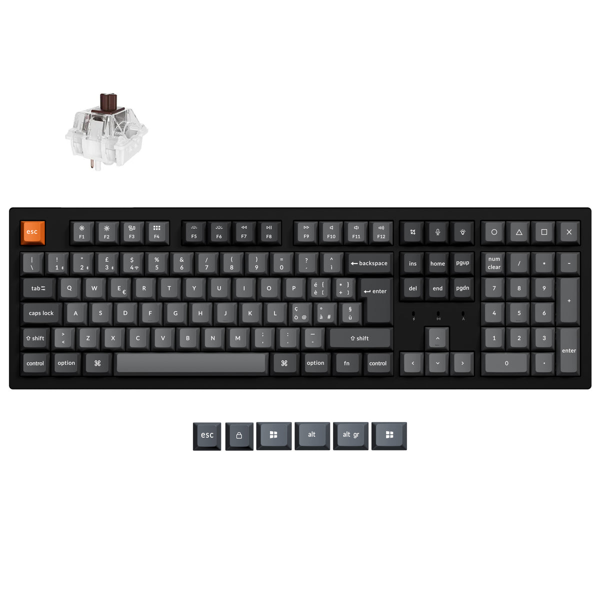 Collezione di tastiere meccaniche wireless personalizzate Keychron K10 Max QMK con layout ISO