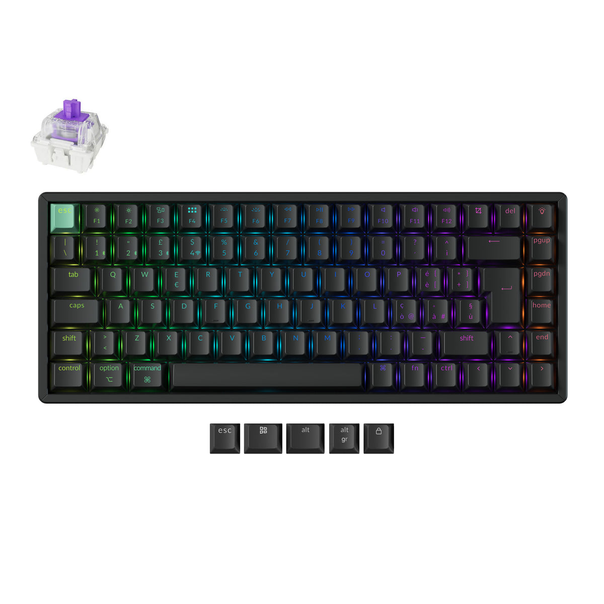 Tastiera personalizzata wireless Keychron K2 HE con switch magnetici, collezione con layout ISO