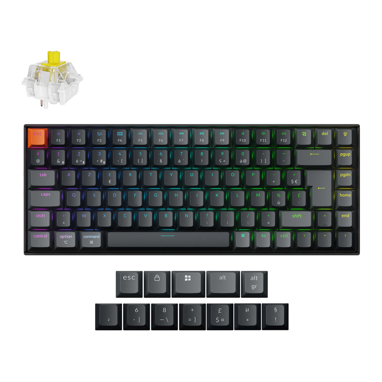 Keychron K2 QMK Wireless Mechanical Keyboard (ISO Layout) - Version 3