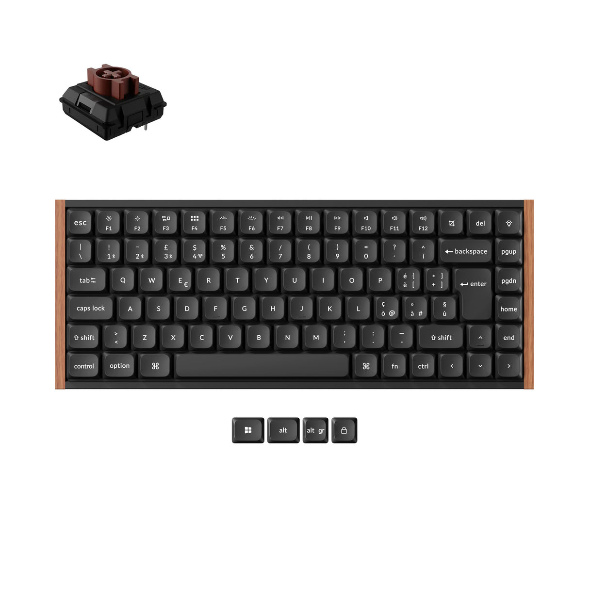 Collezione di tastiere meccaniche wireless personalizzate Keychron K3 Ultra 8K con layout ISO