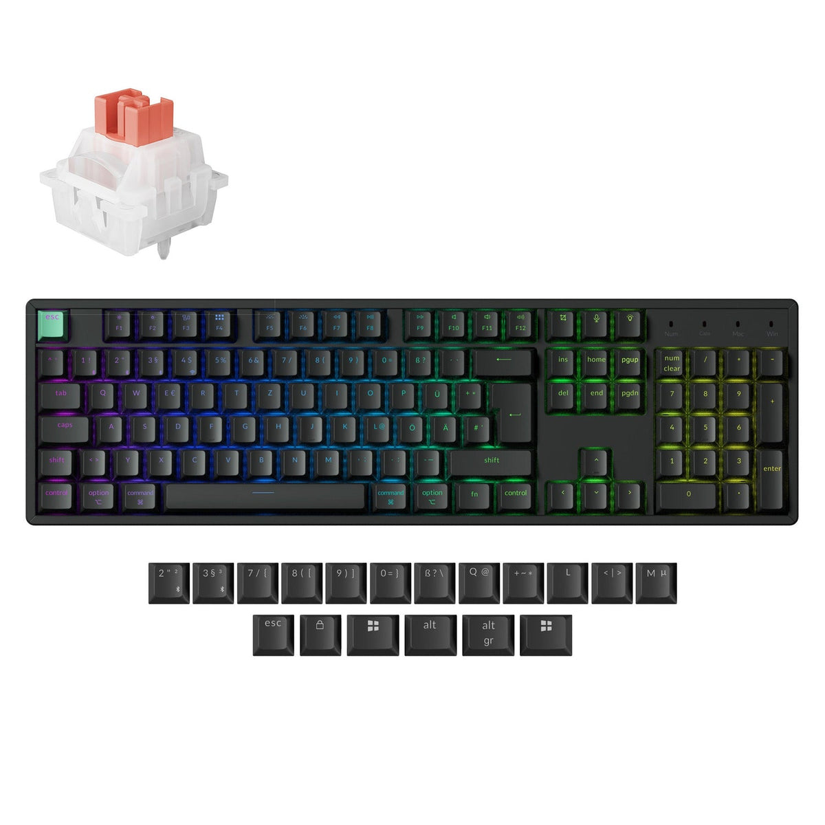 Tastiera personalizzata wireless Keychron K10 HE con switch magnetici, collezione con layout ISO