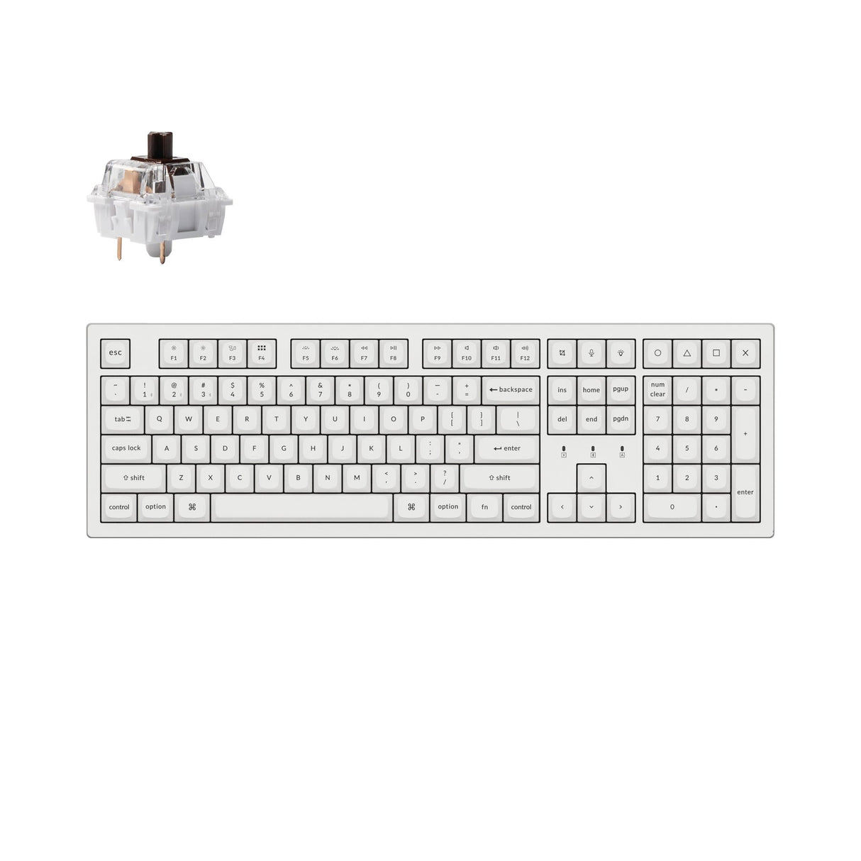 Keychron K10 Pro QMK/VIA Tastiera meccanica wireless (US ANSI Layout)