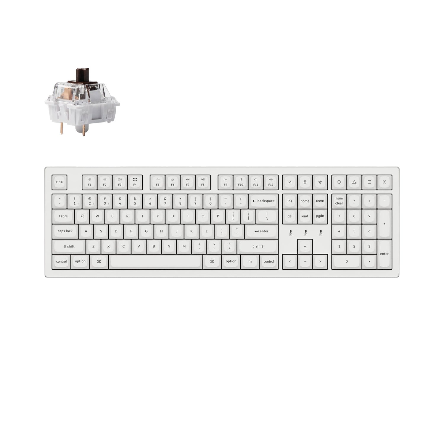 Keychron K10 Pro QMK/VIA Tastiera meccanica wireless (US ANSI Layout)
