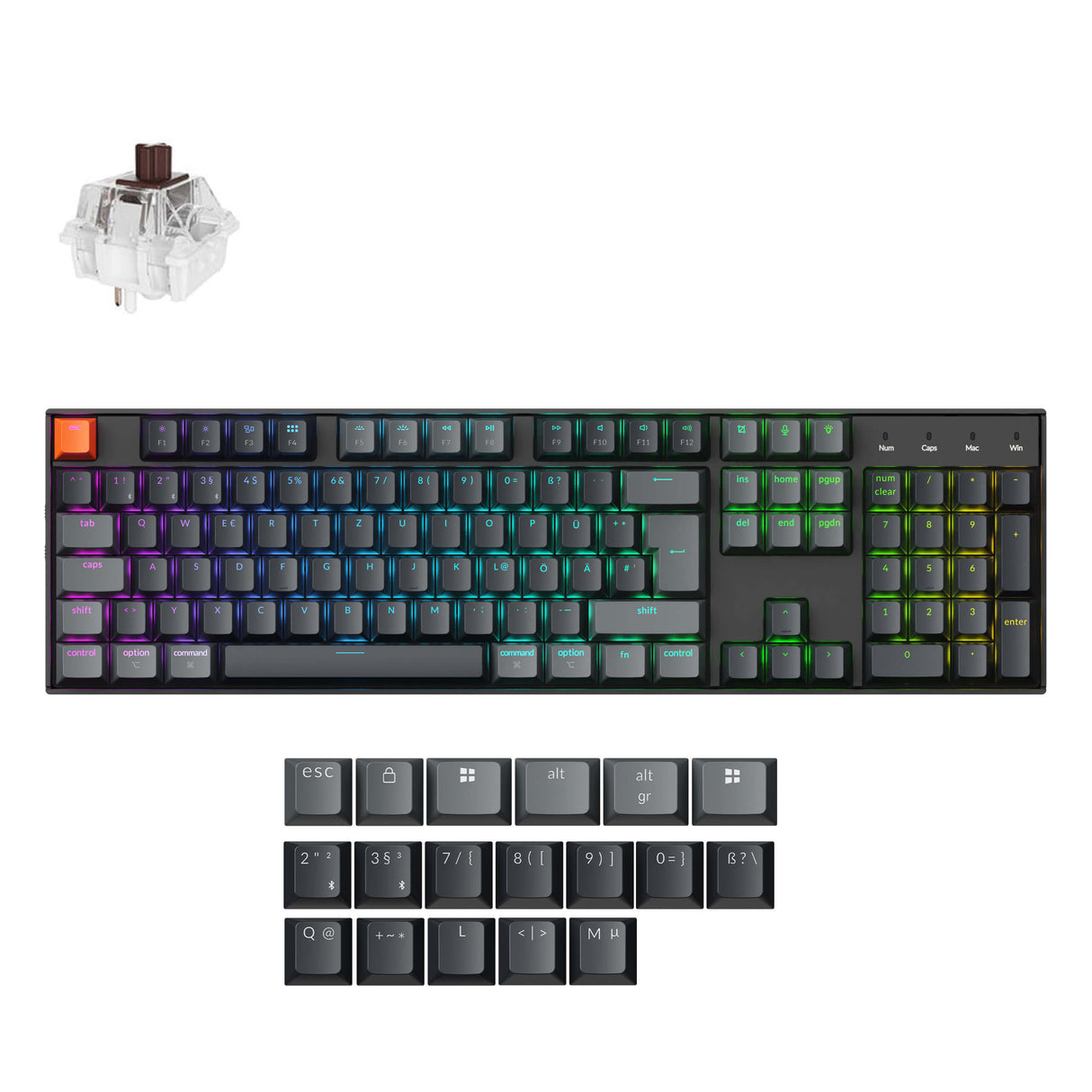 Keychron K10 QMK Wireless Mechanical Keyboard (ISO Layout) - Version 2
