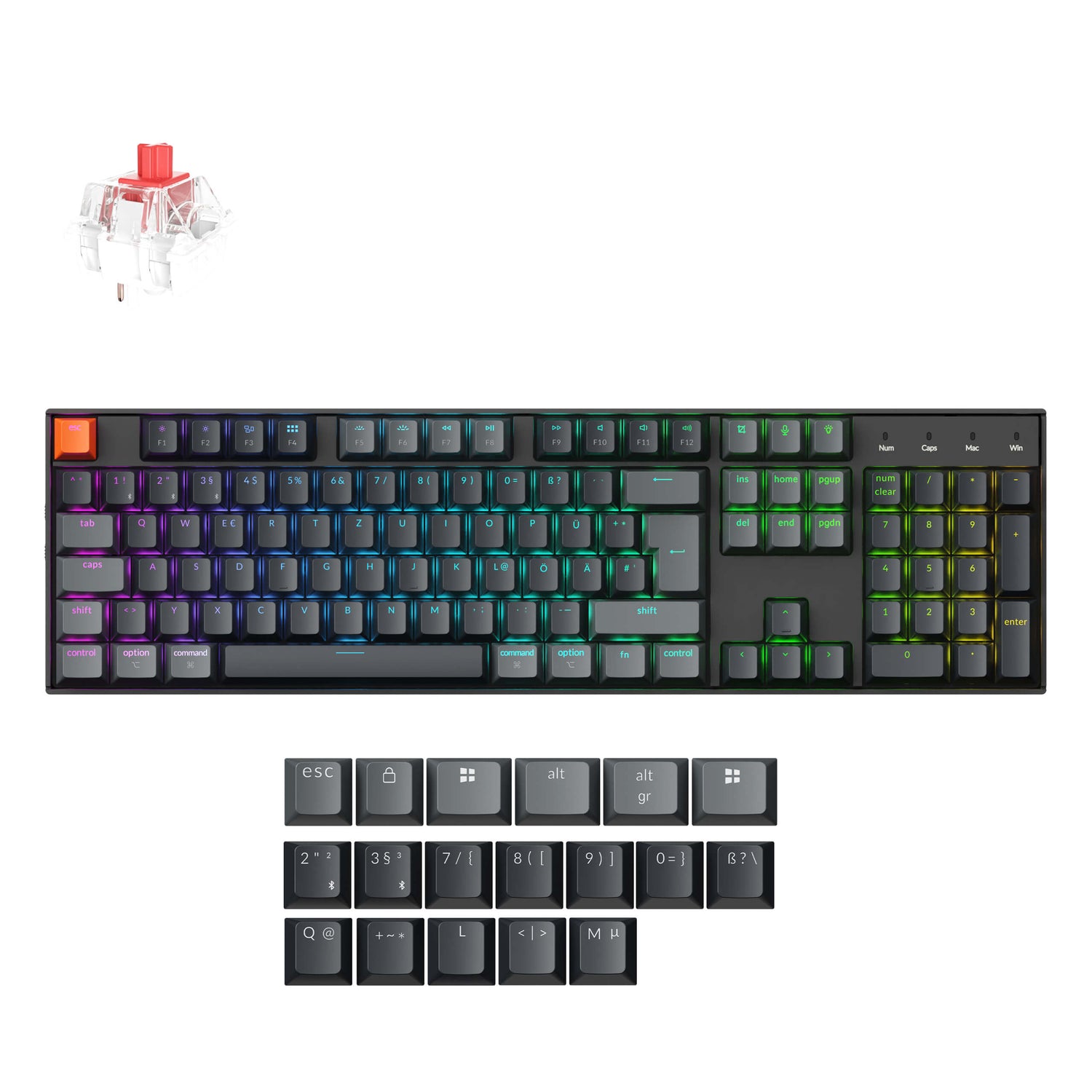 Keychron K10 QMK Wireless Mechanical Keyboard (ISO Layout) - Version 2