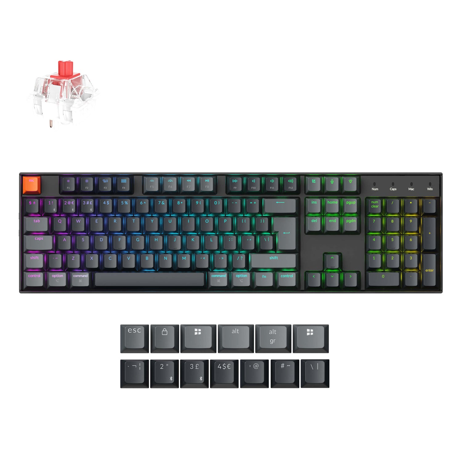 Keychron K10 QMK Wireless Mechanical Keyboard (ISO Layout) - Version 2