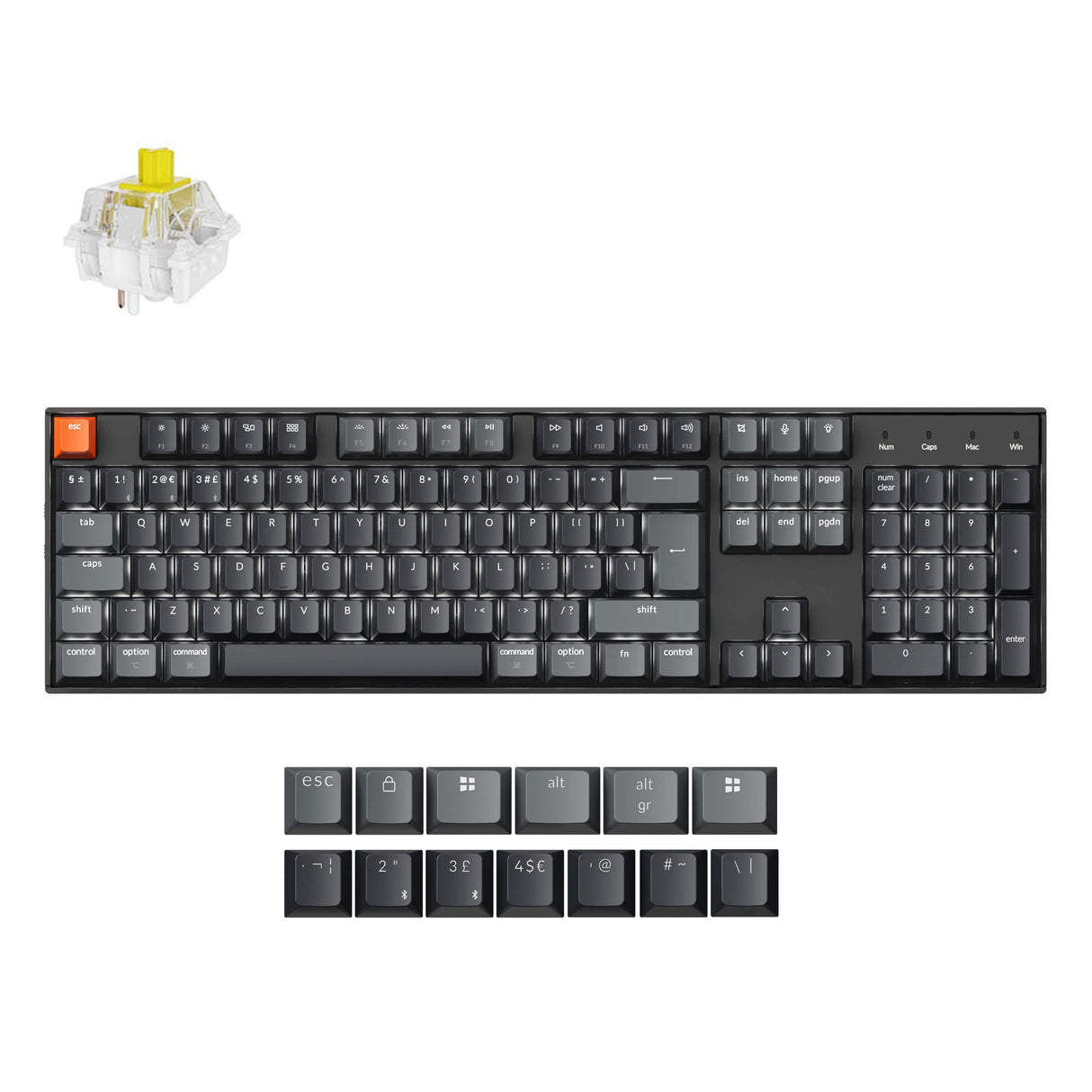 Keychron K10 QMK Wireless Mechanical Keyboard (ISO Layout) - Version 2