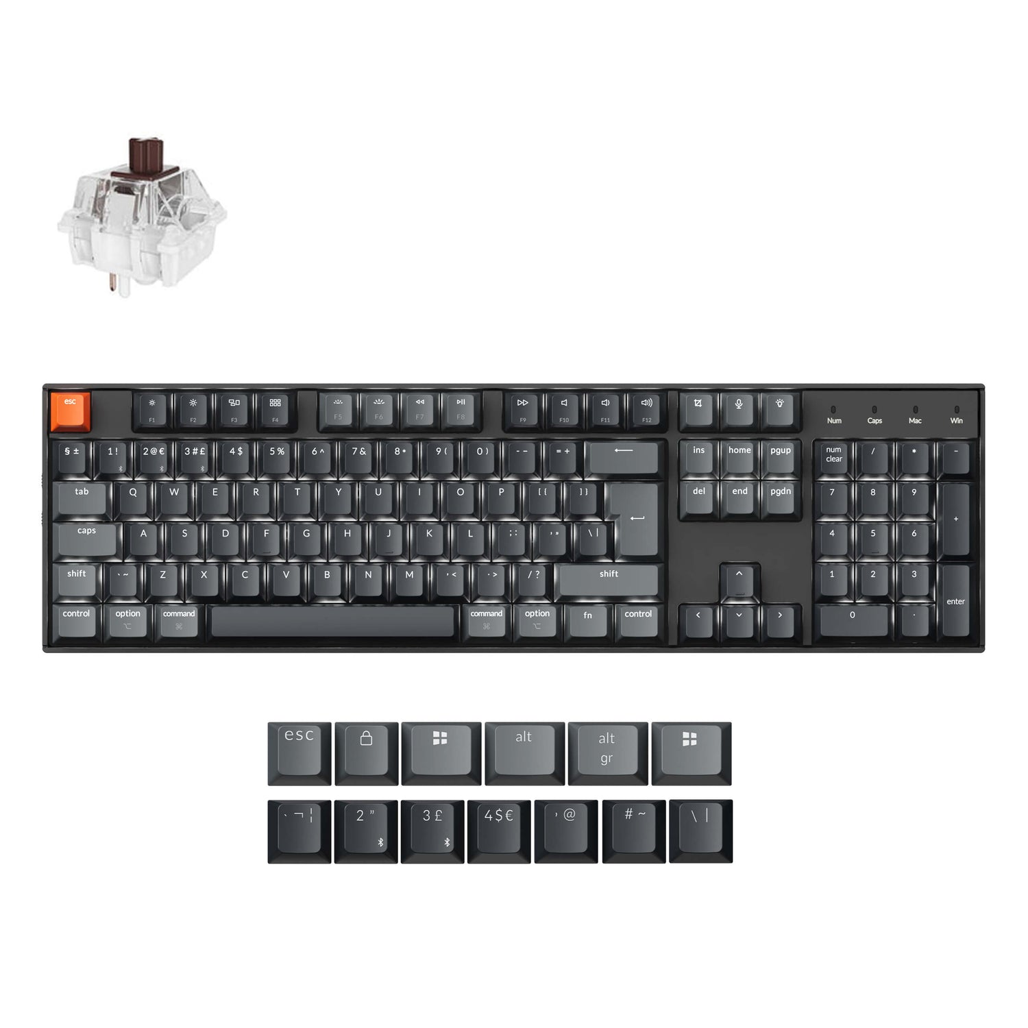 Keychron K10 QMK Wireless Mechanical Keyboard (ISO Layout) - Version 2