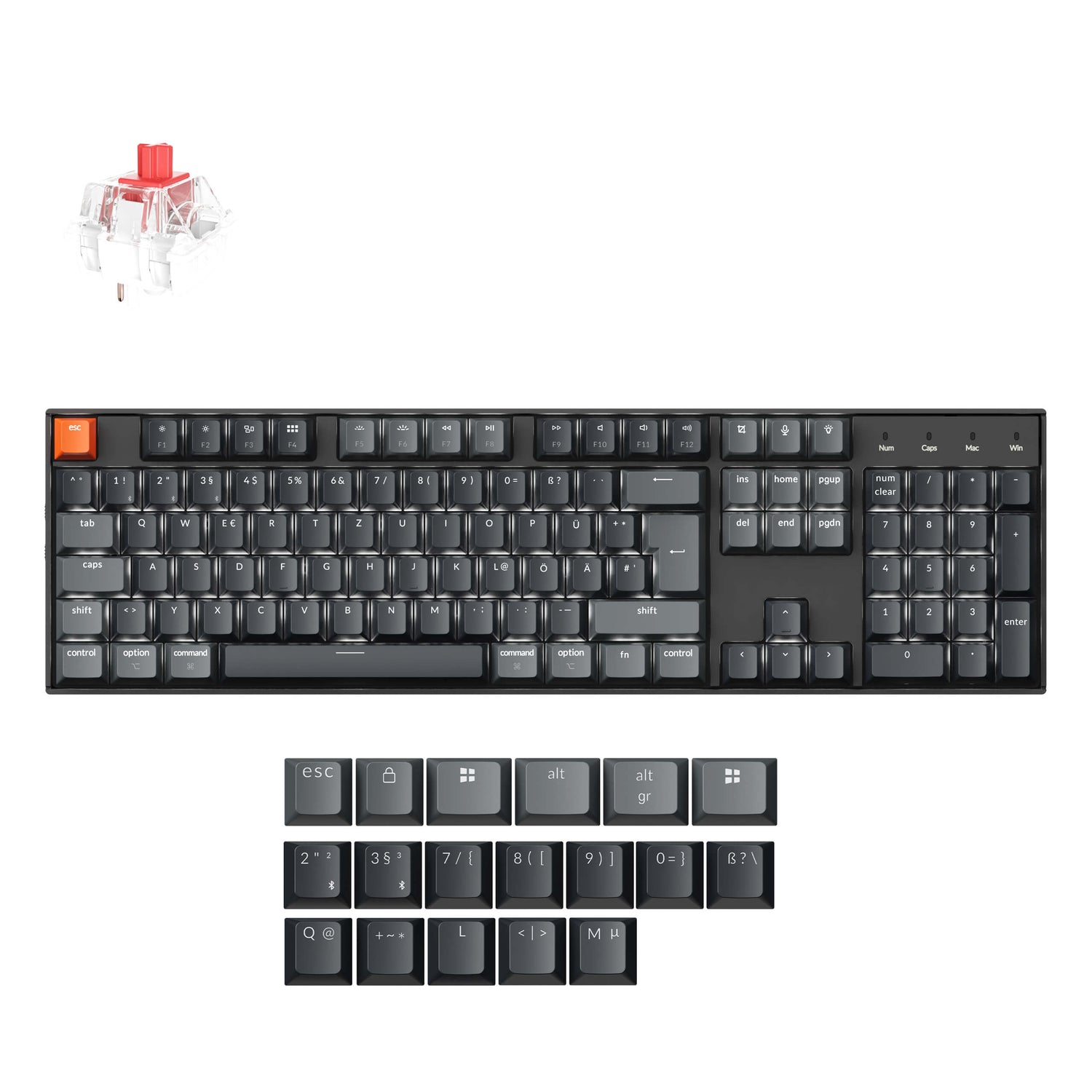 Keychron K10 QMK Wireless Mechanical Keyboard (ISO Layout) - Version 2