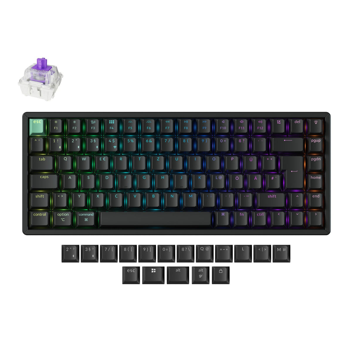 Tastiera personalizzata wireless Keychron K2 HE con switch magnetici, collezione con layout ISO