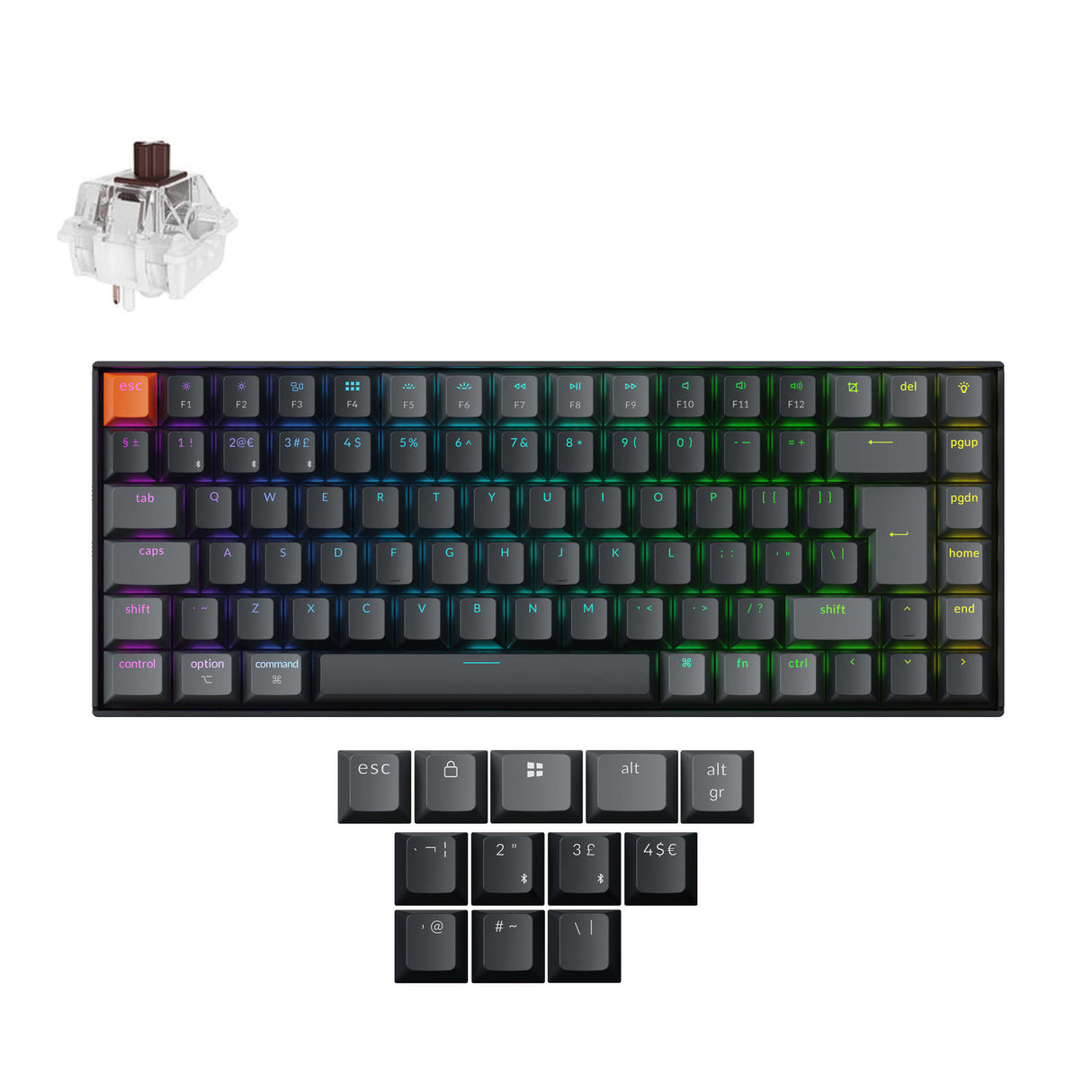 Keychron K2 QMK Wireless Mechanical Keyboard (ISO Layout) - Version 3