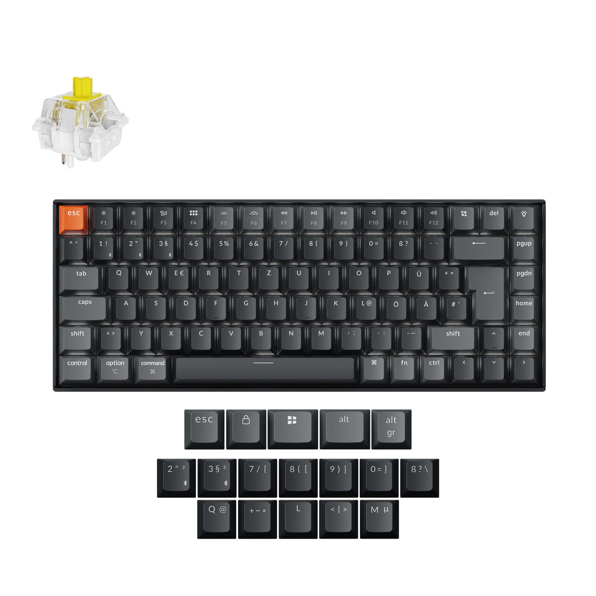 Keychron K2 QMK Wireless Mechanical Keyboard (ISO Layout) - Version 3