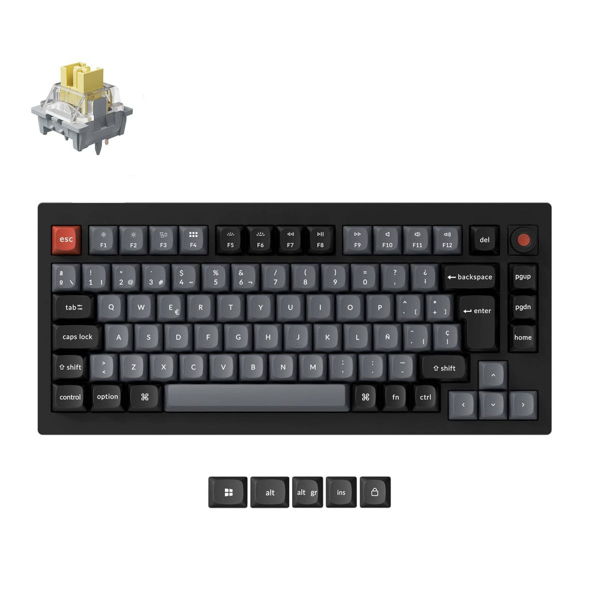 Tastiera meccanica personalizzata Keychron V1 8K QMK cablata, collezione con layout ISO