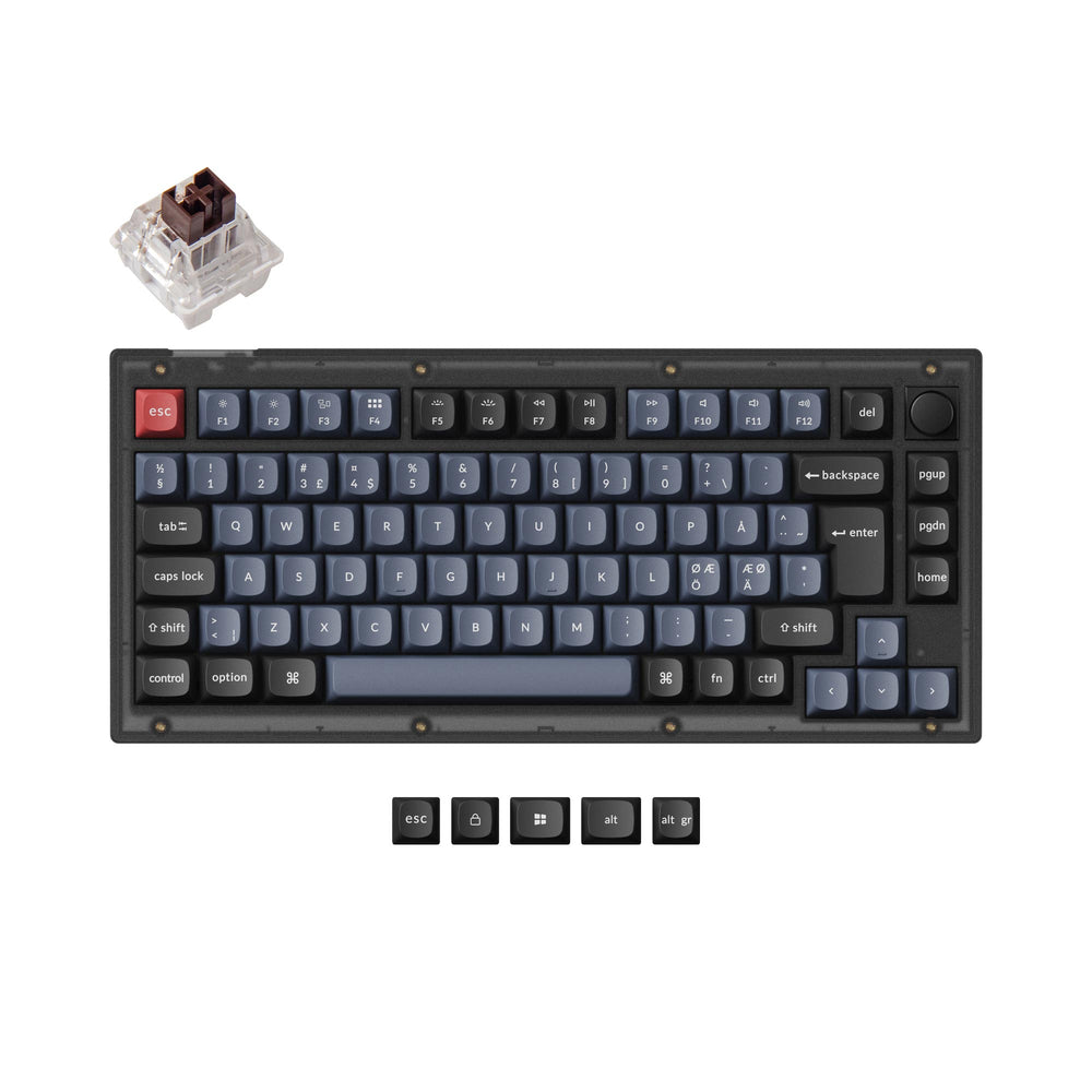 Keychron V1 QMK Personalizzato Tastiera meccanica ISO Layout Collection