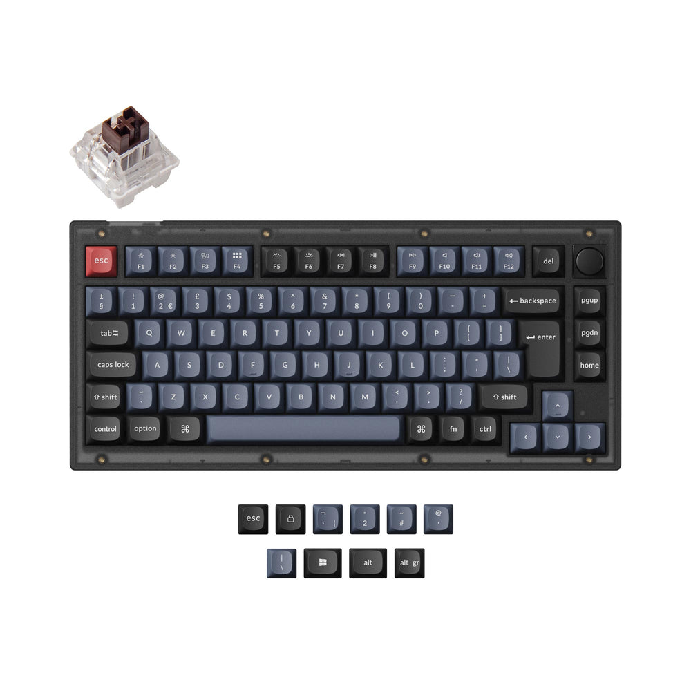 Keychron V1 QMK Personalizzato Tastiera meccanica ISO Layout Collection