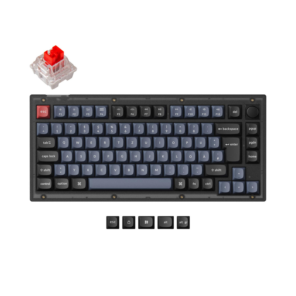 Keychron V1 QMK Personalizzato Tastiera meccanica ISO Layout Collection
