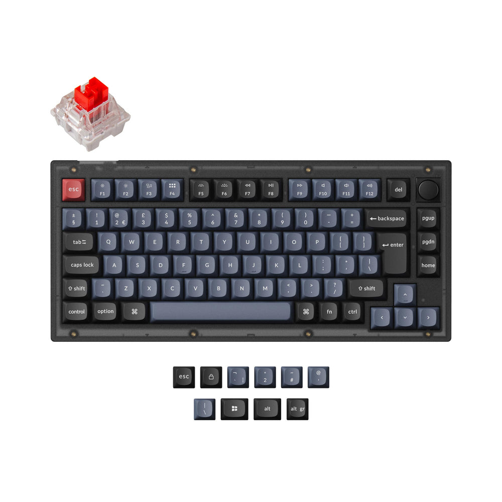 Keychron V1 QMK Personalizzato Tastiera meccanica ISO Layout Collection