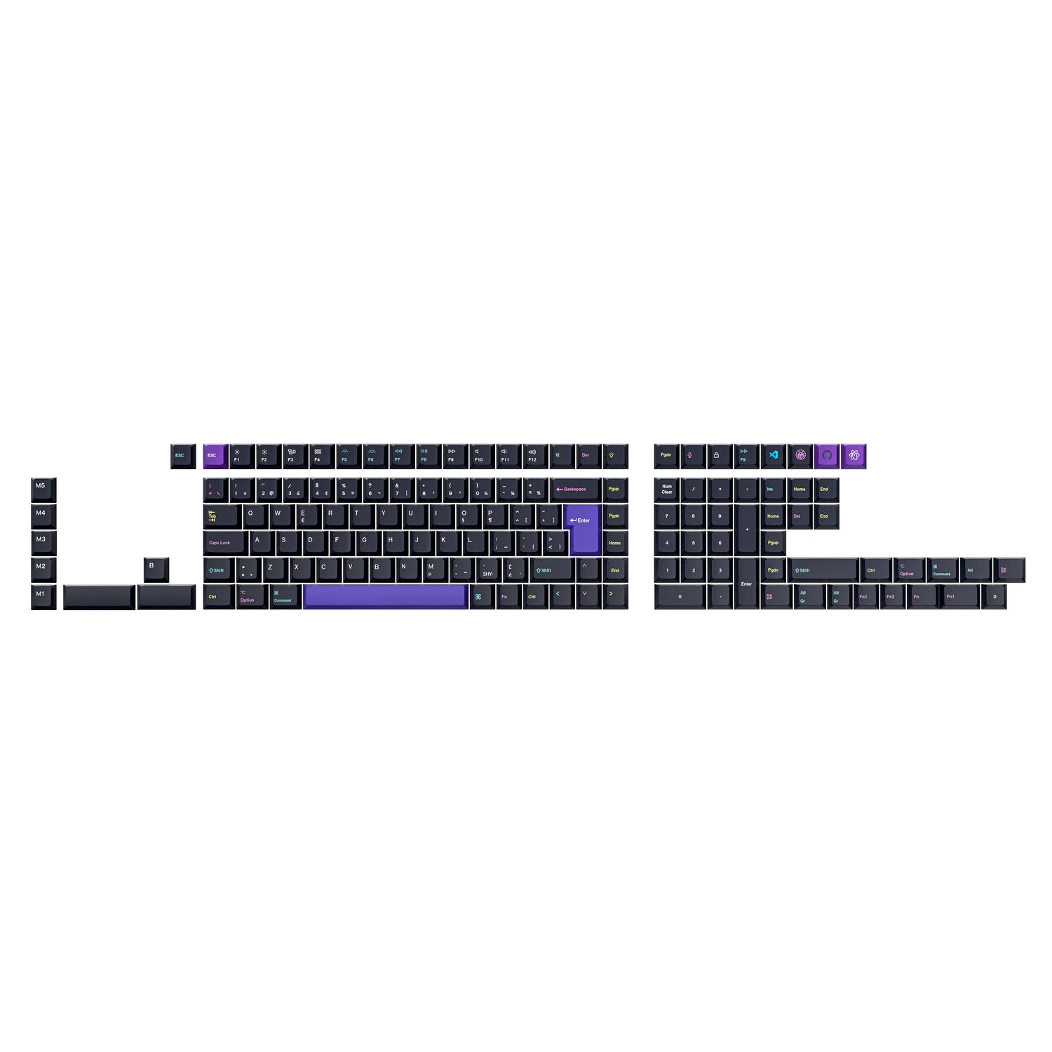 ISO Cherry Profile Dye-Sub PBT Full Set Keycap Set - Developer-2