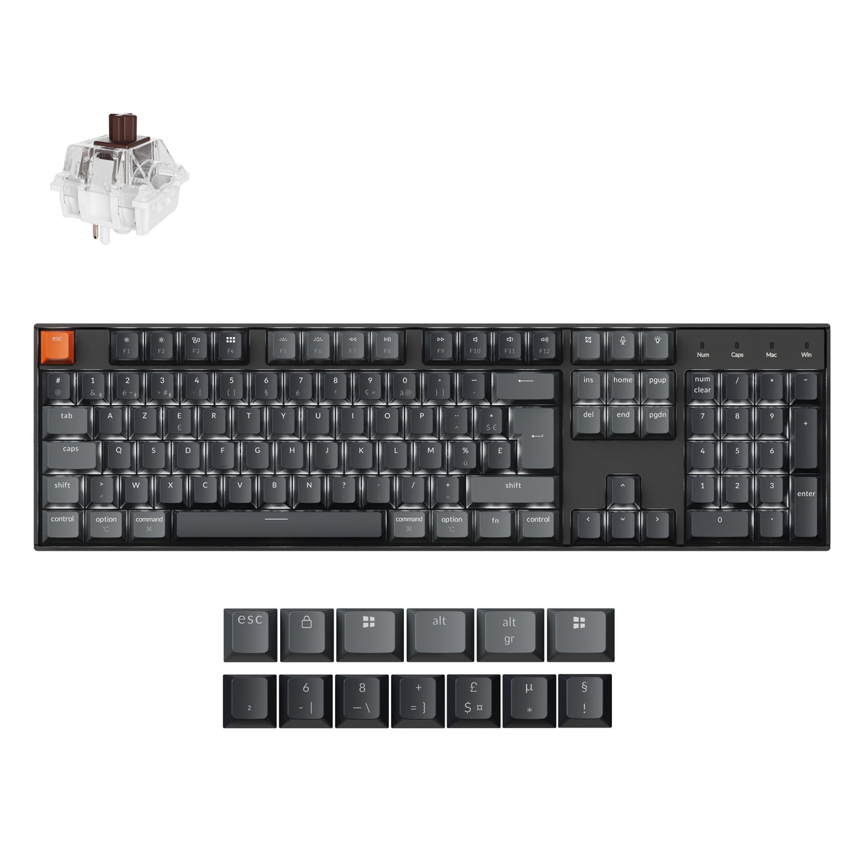 Keychron K10 QMK Wireless Mechanical Keyboard (ISO Layout) - Version 2