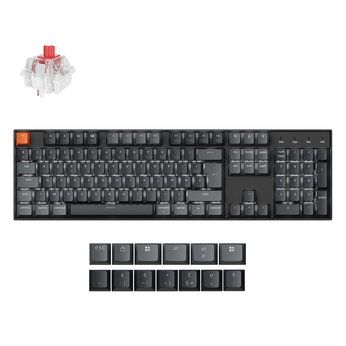 Keychron K10 QMK Wireless Mechanical Keyboard (ISO Layout) - Version 2