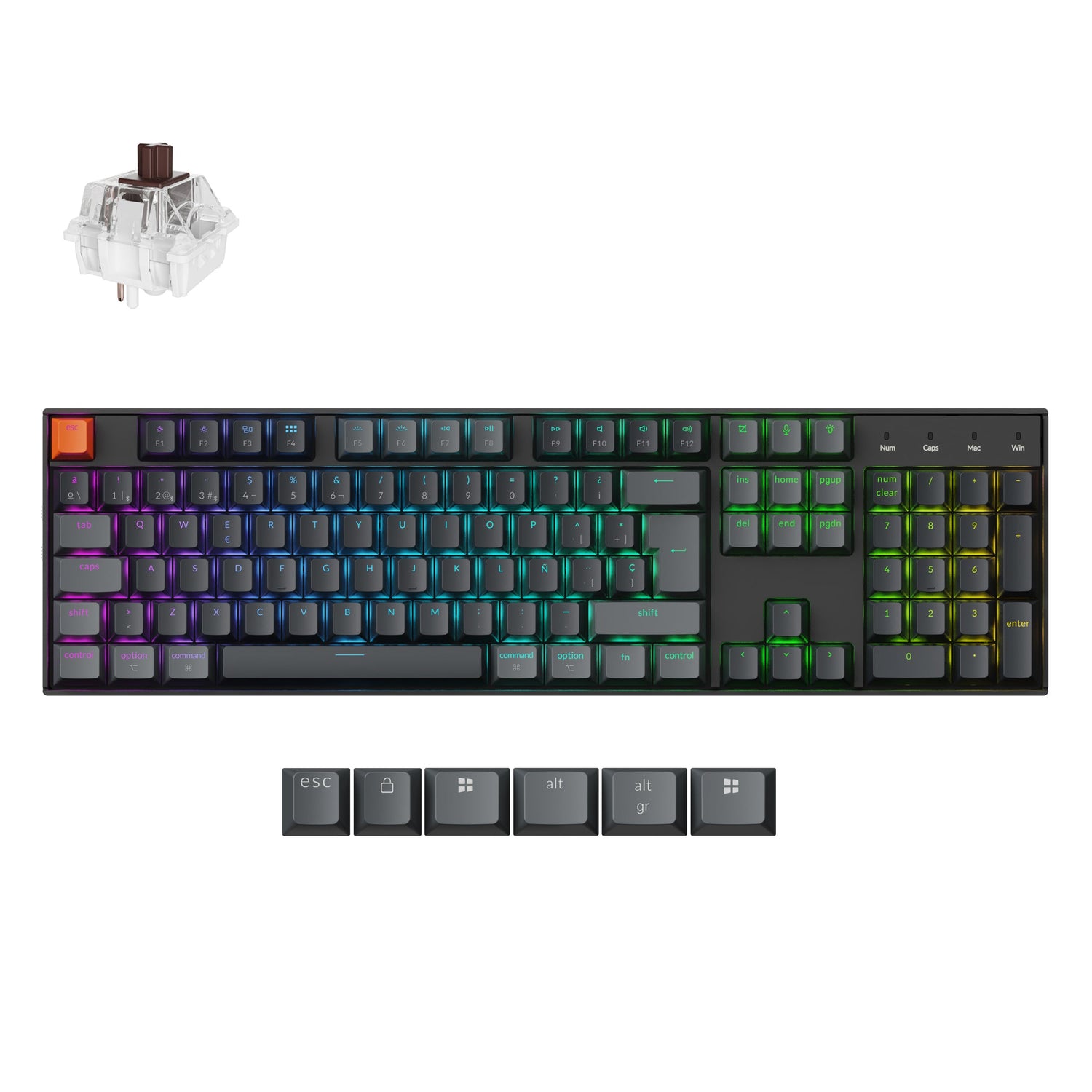 Keychron K10 QMK Wireless Mechanical Keyboard (ISO Layout) - Version 2