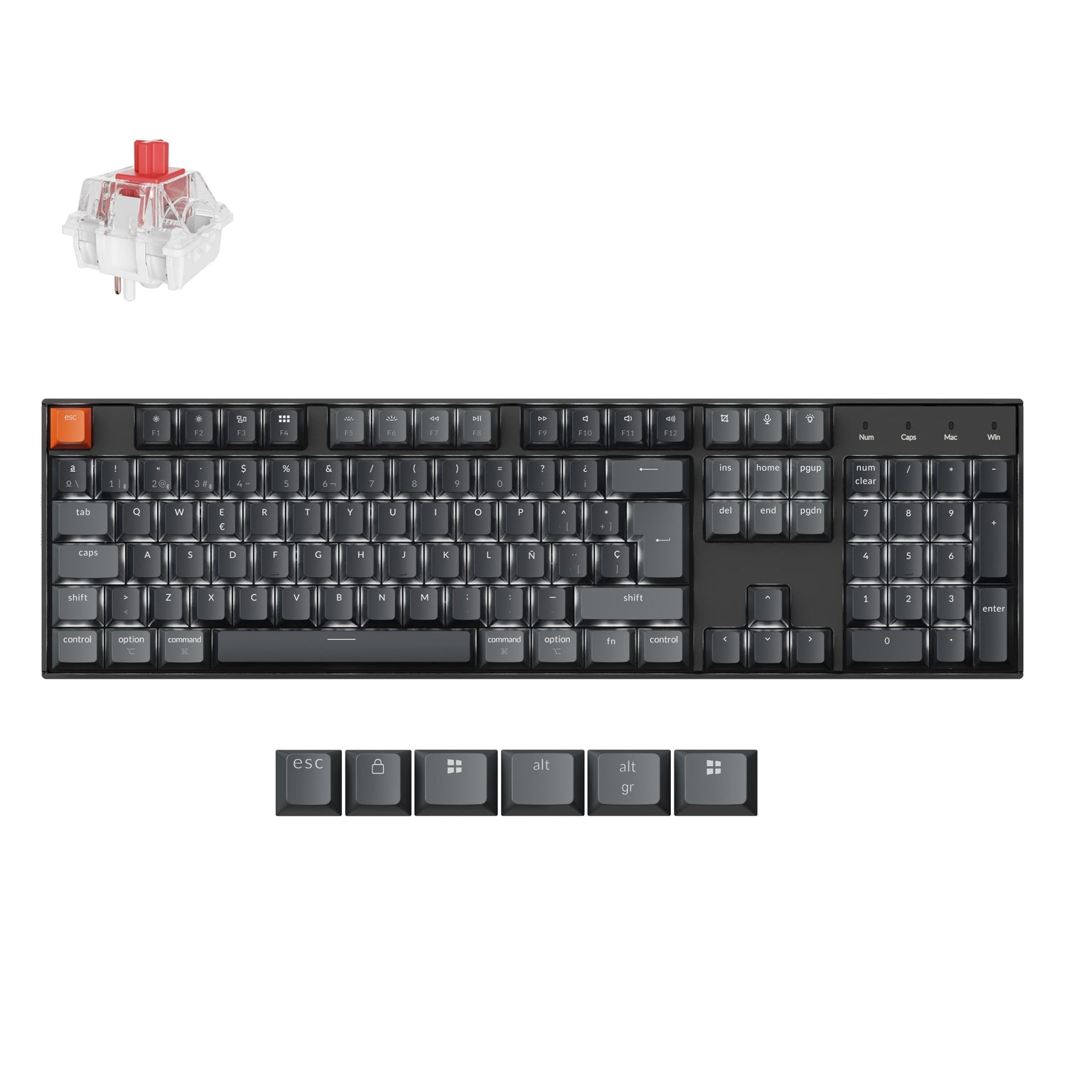 Keychron K10 QMK Wireless Mechanical Keyboard (ISO Layout) - Version 2