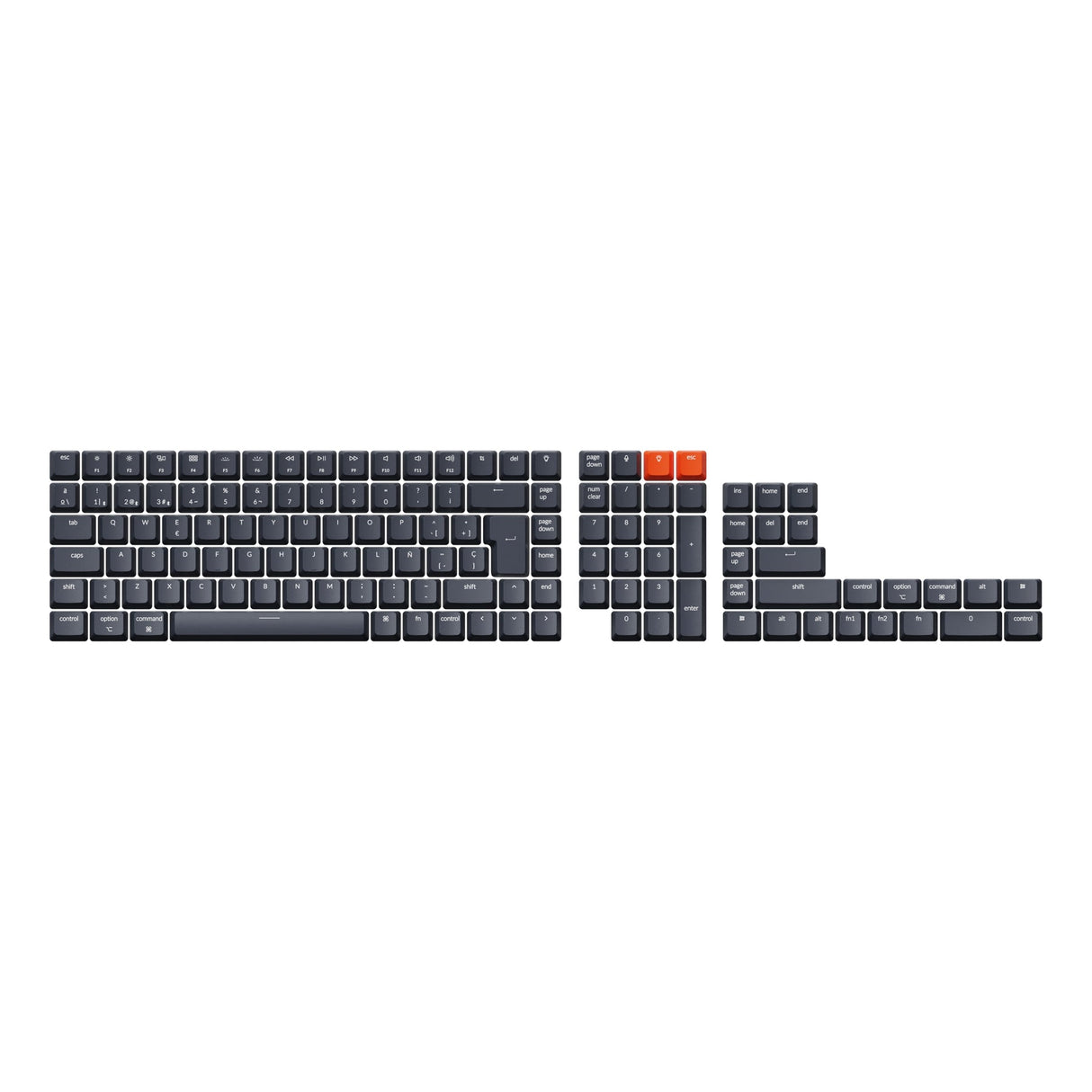 Set completo di copritasti ISO ABS