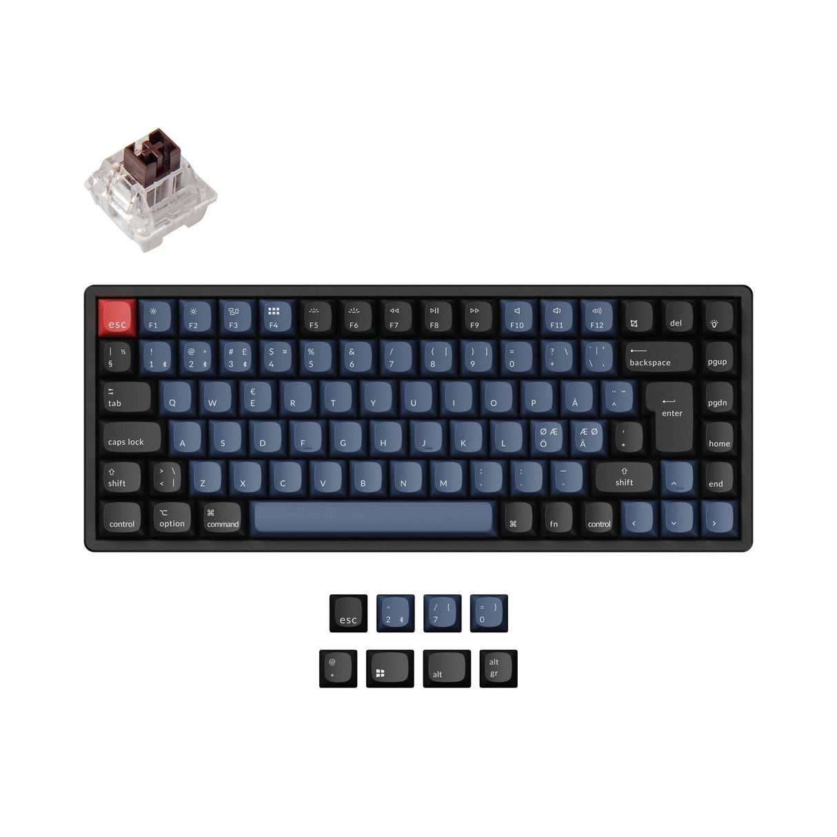 Keychron K2 Pro QMK/VIA Wireless Tastiera meccanica ISO Layout Collection