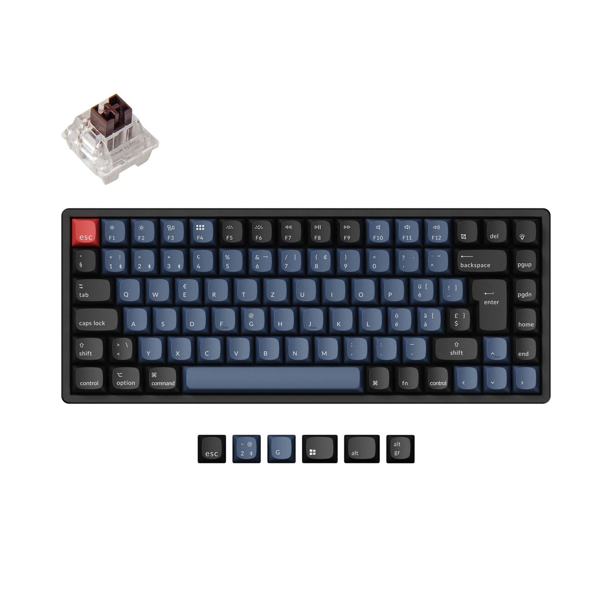 Keychron K2 Pro QMK/VIA Wireless Tastiera meccanica ISO Layout Collection