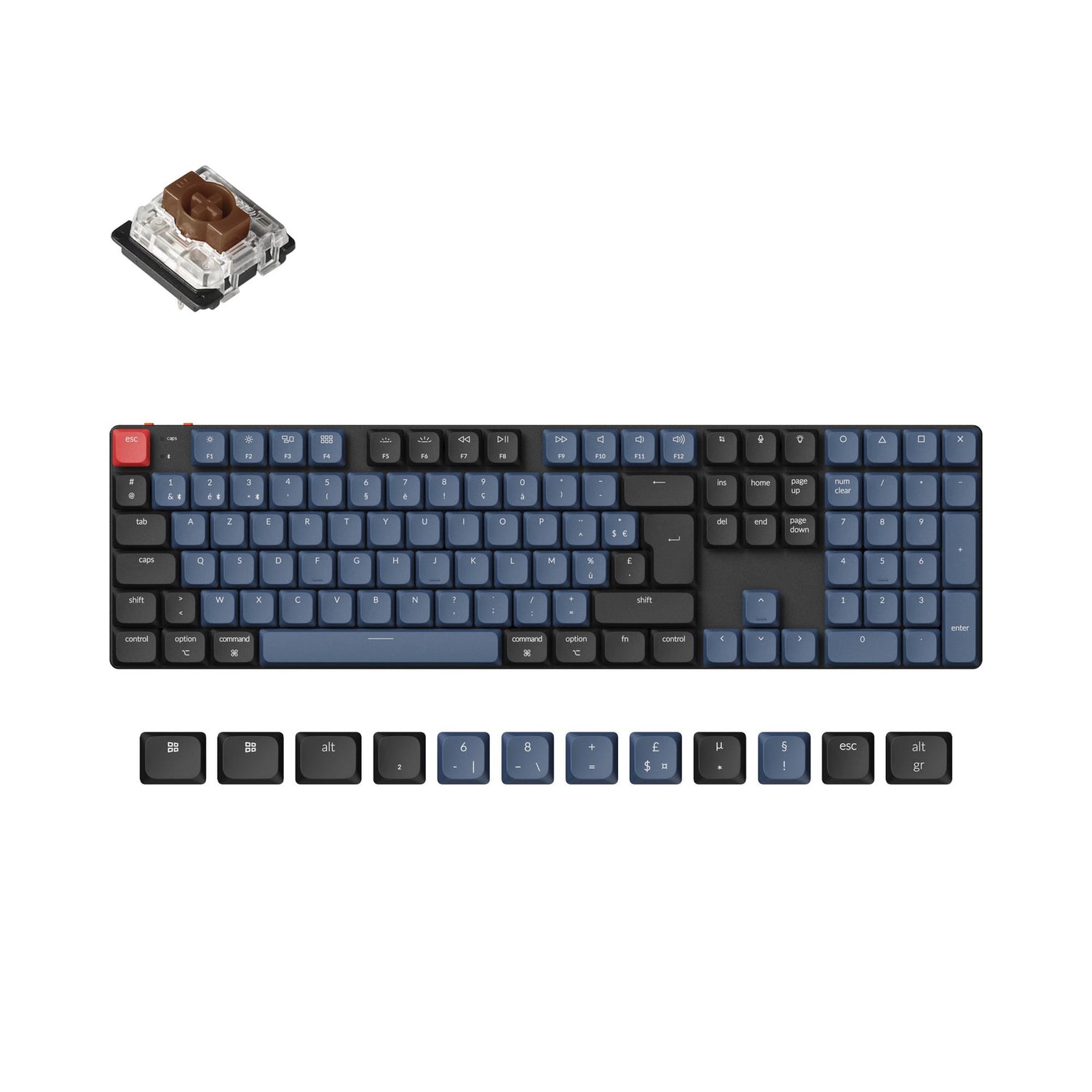 Collezione di layout ISO di tastiere meccaniche personalizzate wireless Keychron K5 Pro QMK/VIA