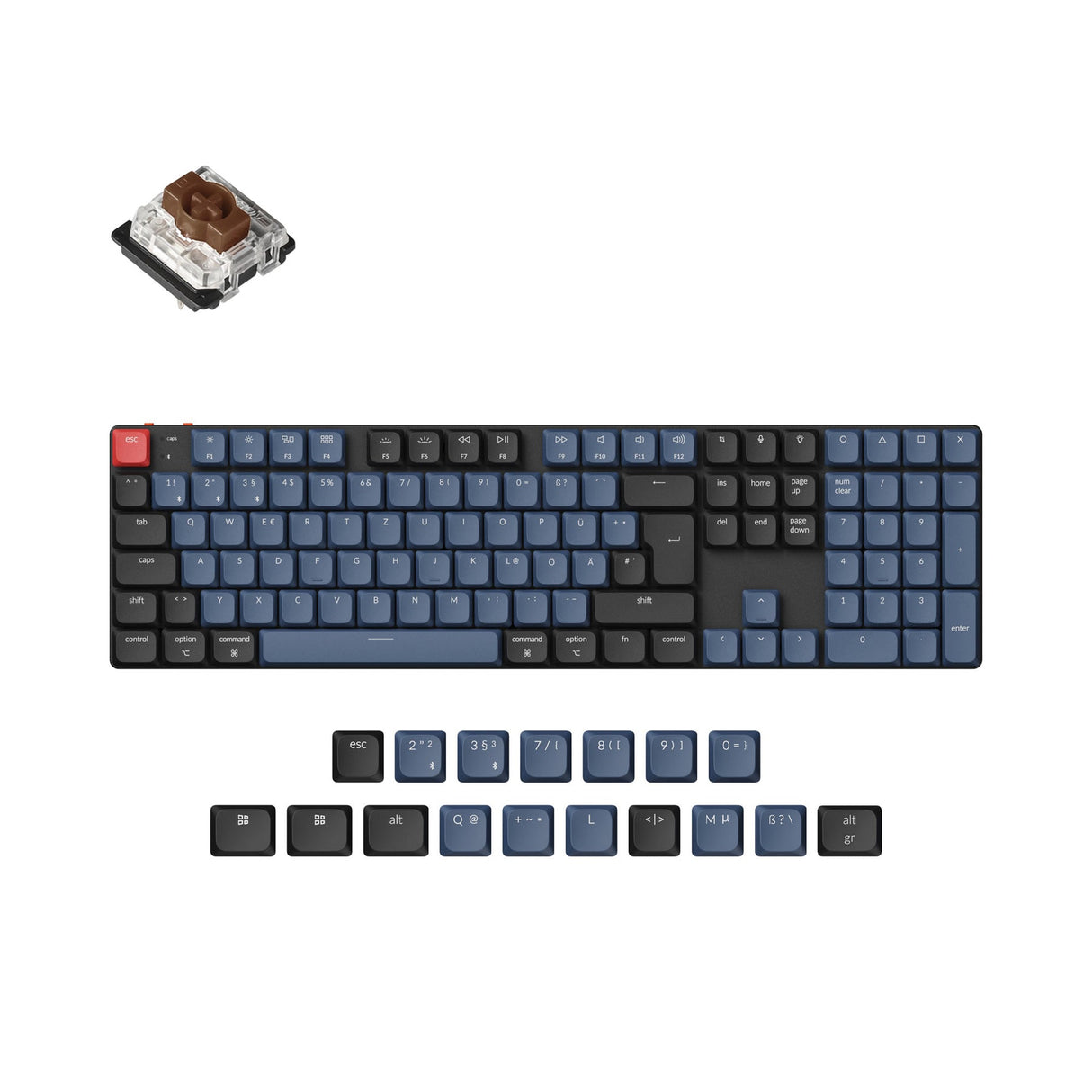 Collezione di layout ISO di tastiere meccaniche personalizzate wireless Keychron K5 Pro QMK/VIA