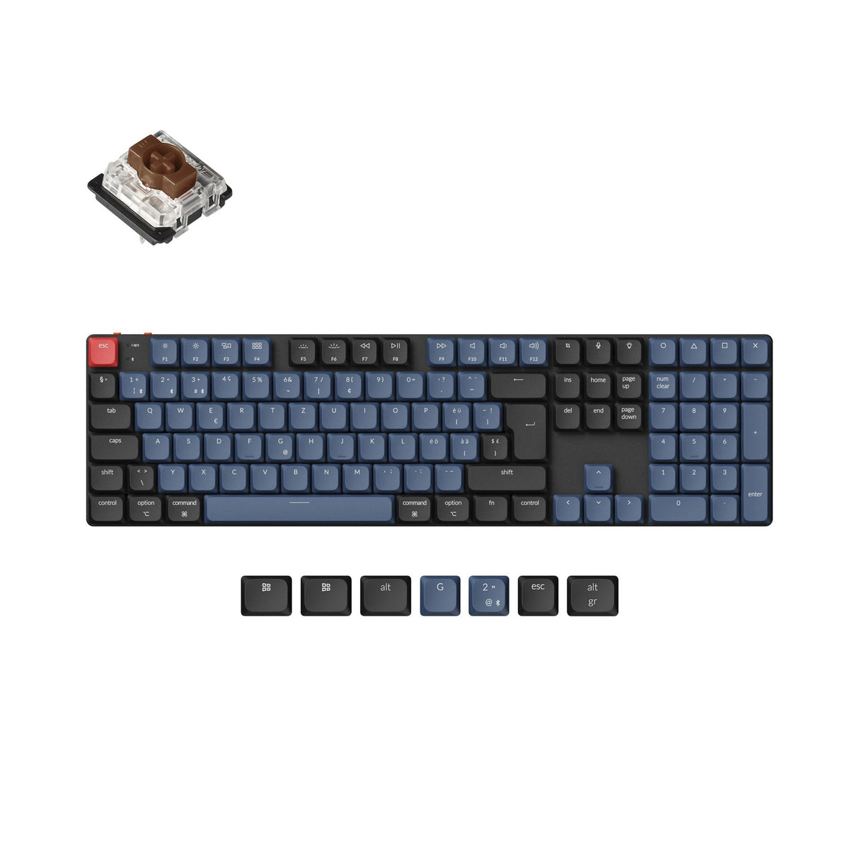 Collezione di layout ISO di tastiere meccaniche personalizzate wireless Keychron K5 Pro QMK/VIA