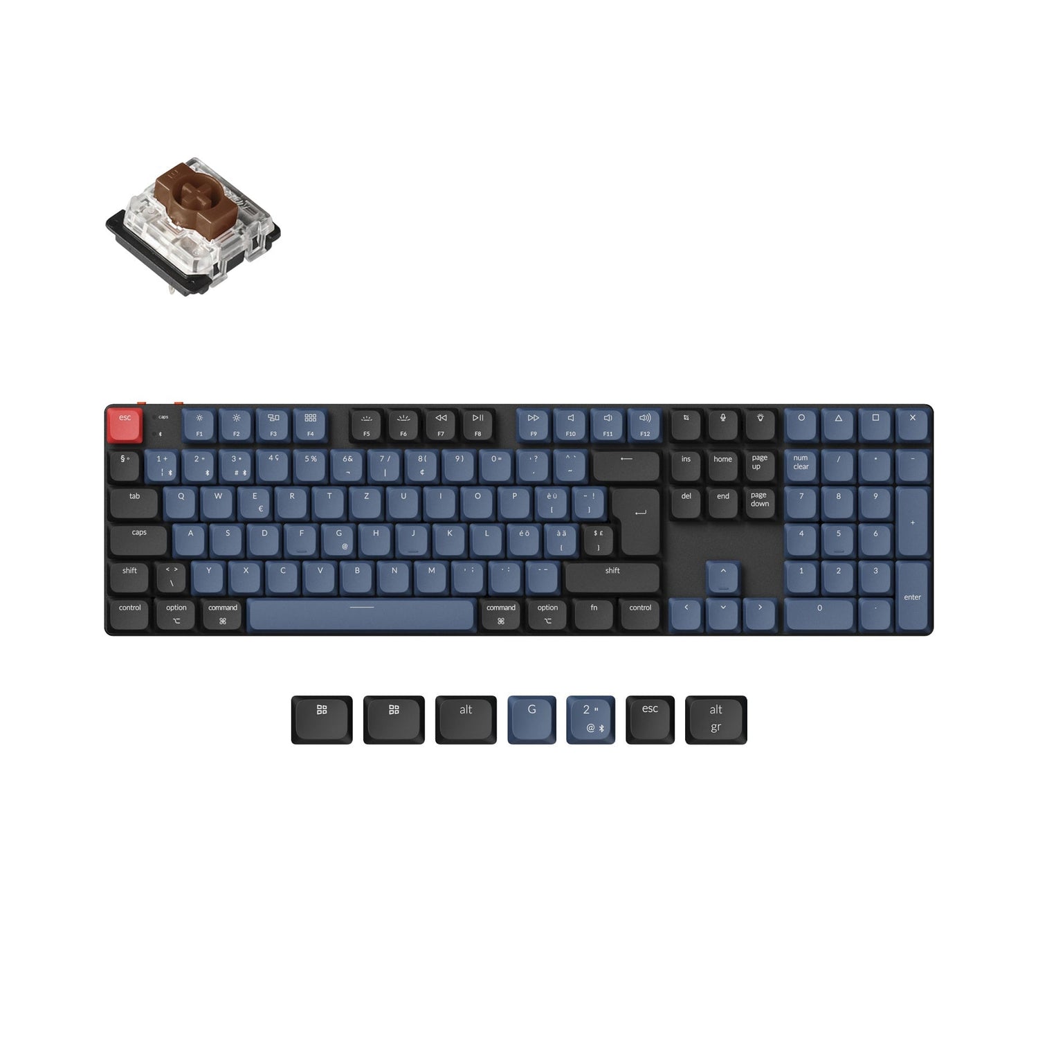 Collezione di layout ISO di tastiere meccaniche personalizzate wireless Keychron K5 Pro QMK/VIA