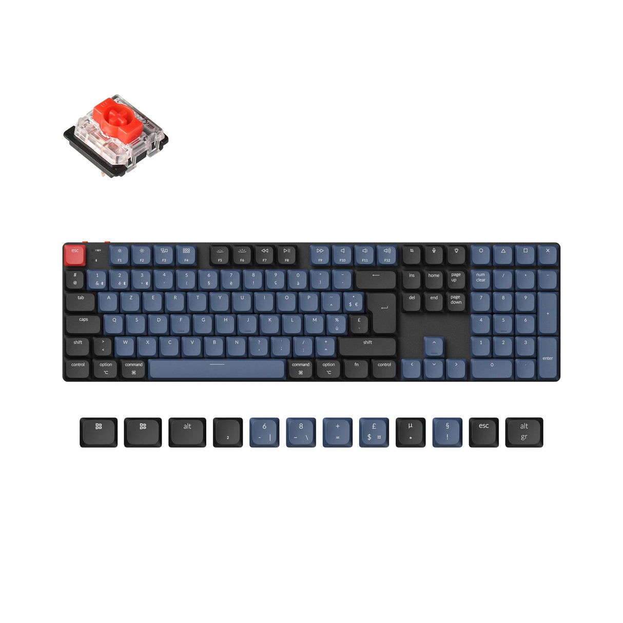 Collezione di layout ISO di tastiere meccaniche personalizzate wireless Keychron K5 Pro QMK/VIA