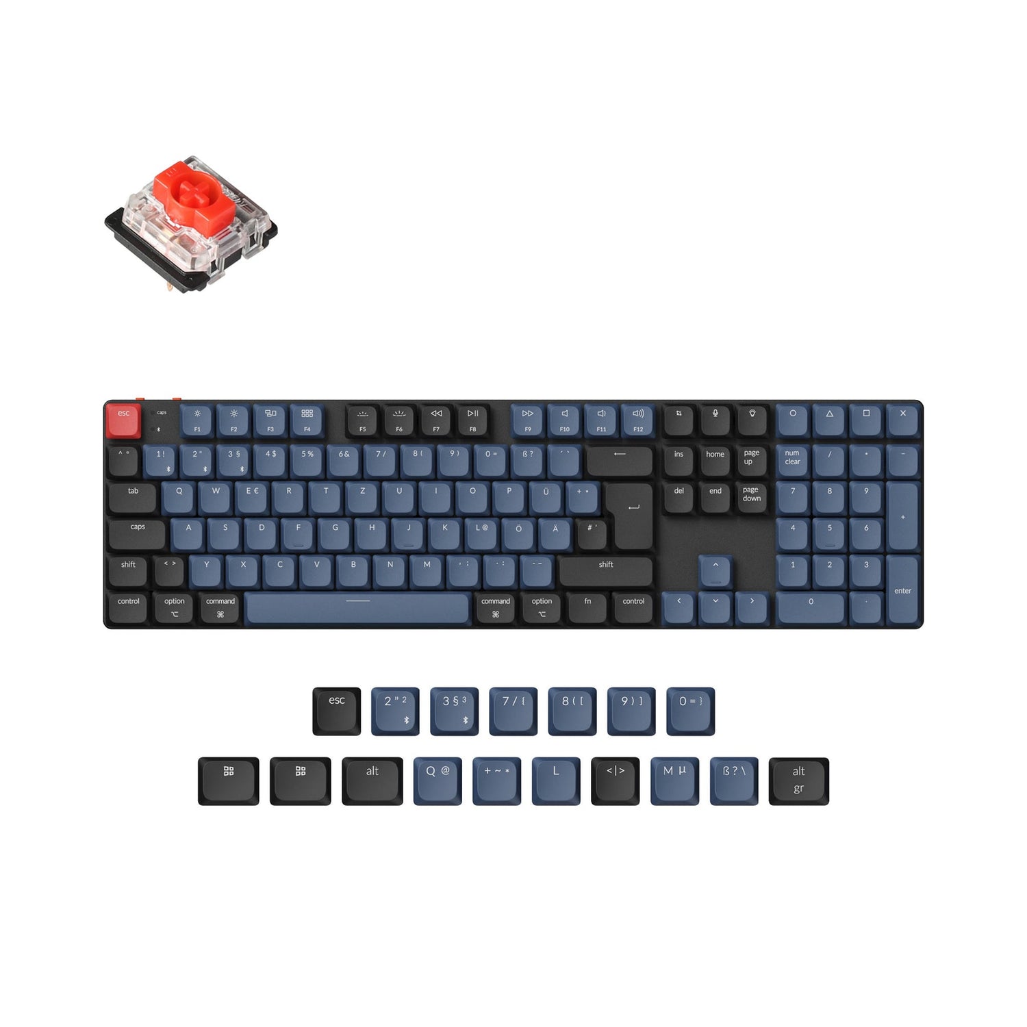 Collezione di layout ISO di tastiere meccaniche personalizzate wireless Keychron K5 Pro QMK/VIA