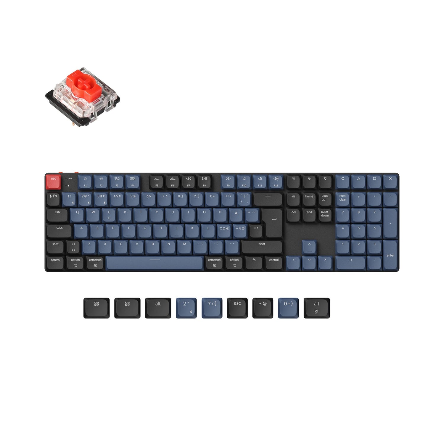 Collezione di layout ISO di tastiere meccaniche personalizzate wireless Keychron K5 Pro QMK/VIA