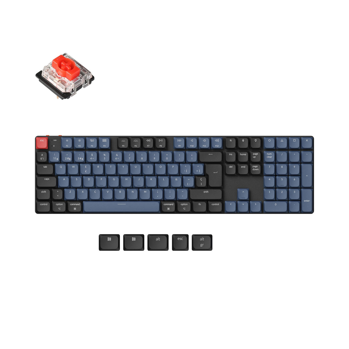 Collezione di layout ISO di tastiere meccaniche personalizzate wireless Keychron K5 Pro QMK/VIA