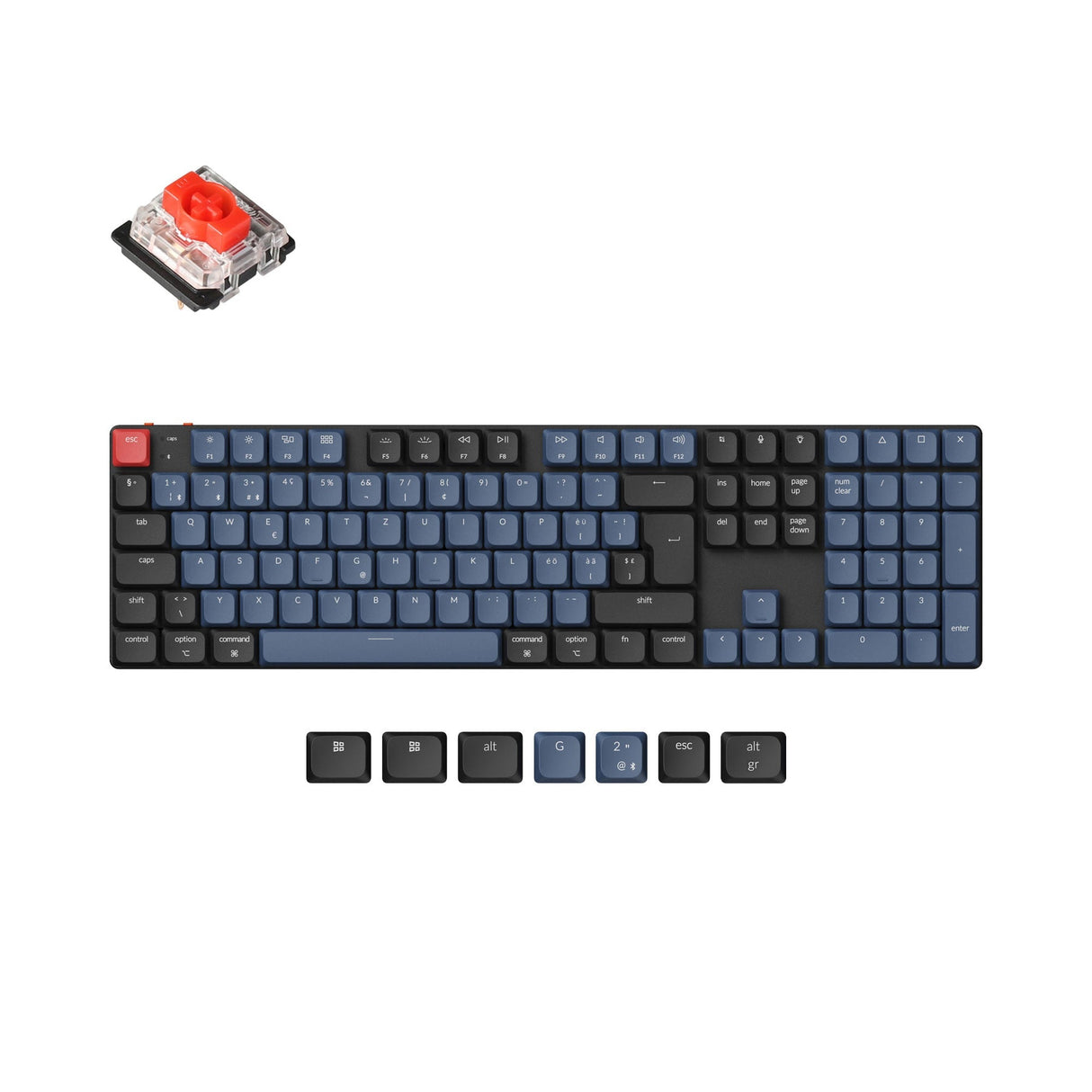 Collezione di layout ISO di tastiere meccaniche personalizzate wireless Keychron K5 Pro QMK/VIA