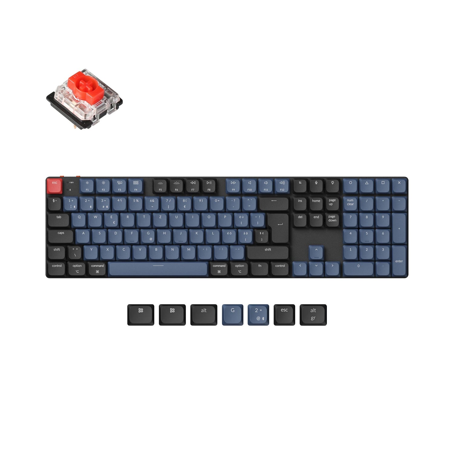 Collezione di layout ISO di tastiere meccaniche personalizzate wireless Keychron K5 Pro QMK/VIA