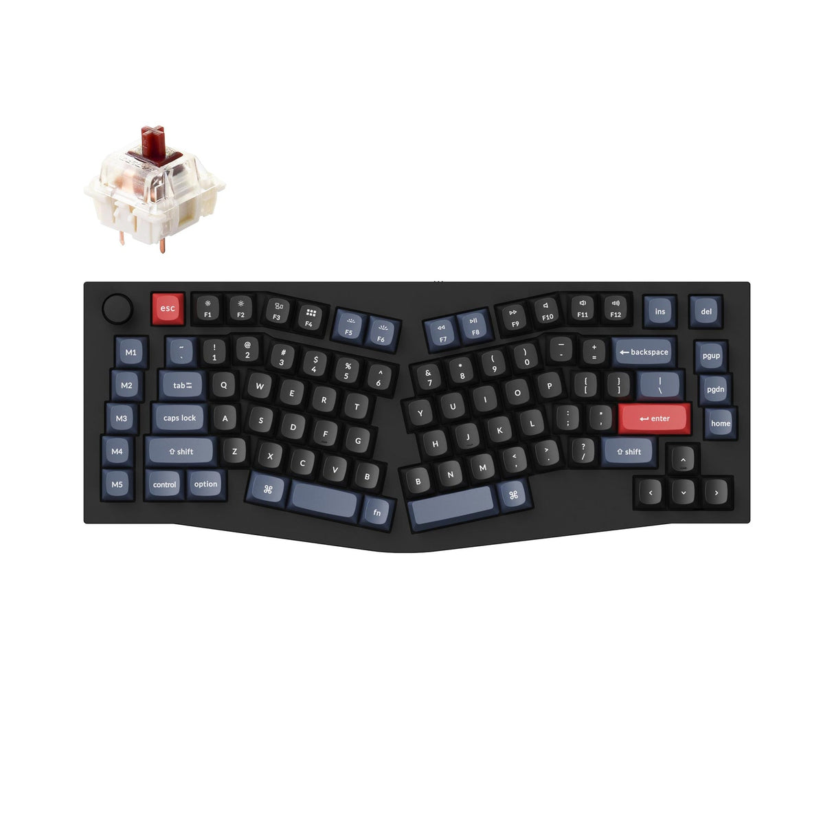Tastiera meccanica personalizzata QMK Keychron Q10 (layout Alice) (layout ANSI USA)