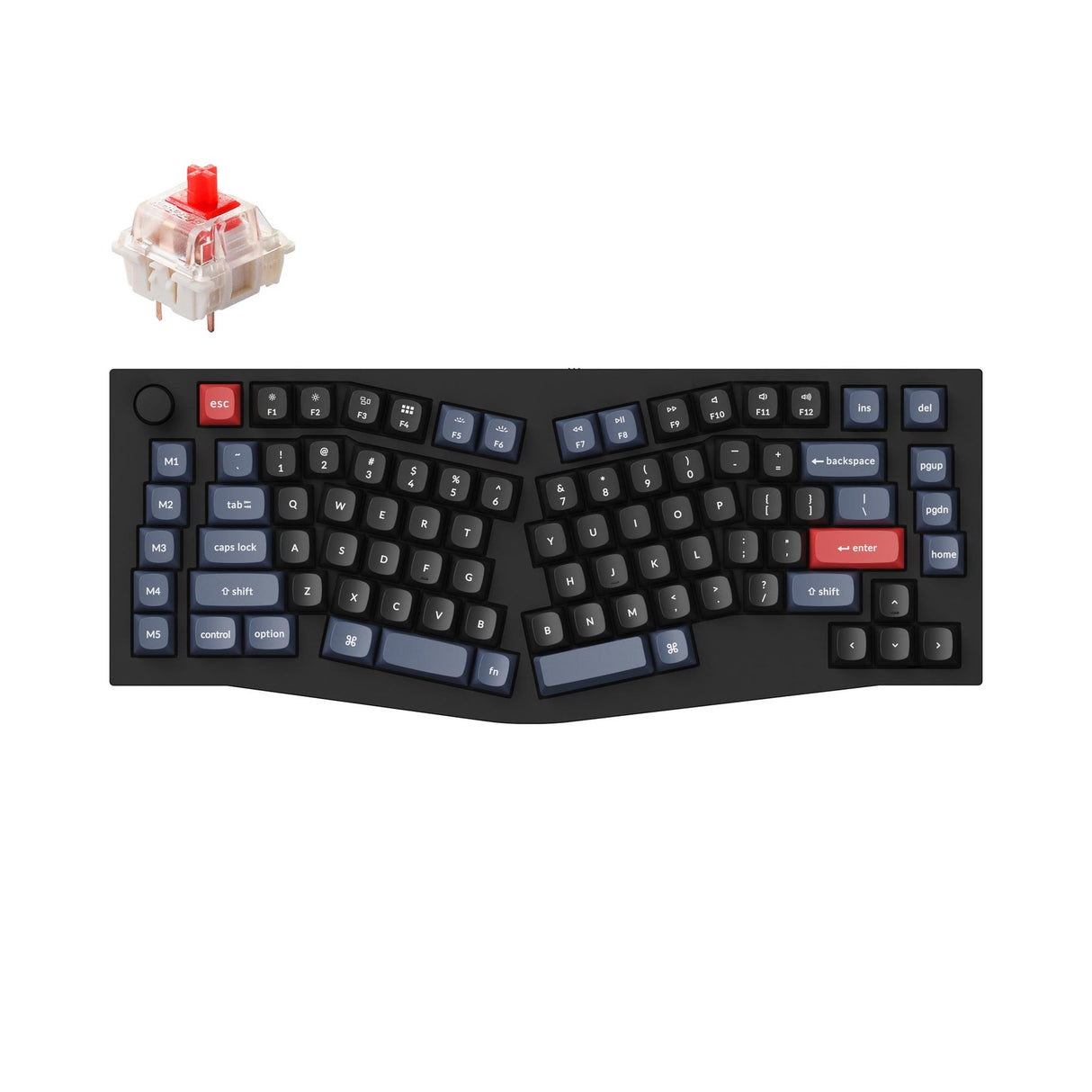 Tastiera meccanica personalizzata QMK Keychron Q10 (layout Alice) (layout ANSI USA)