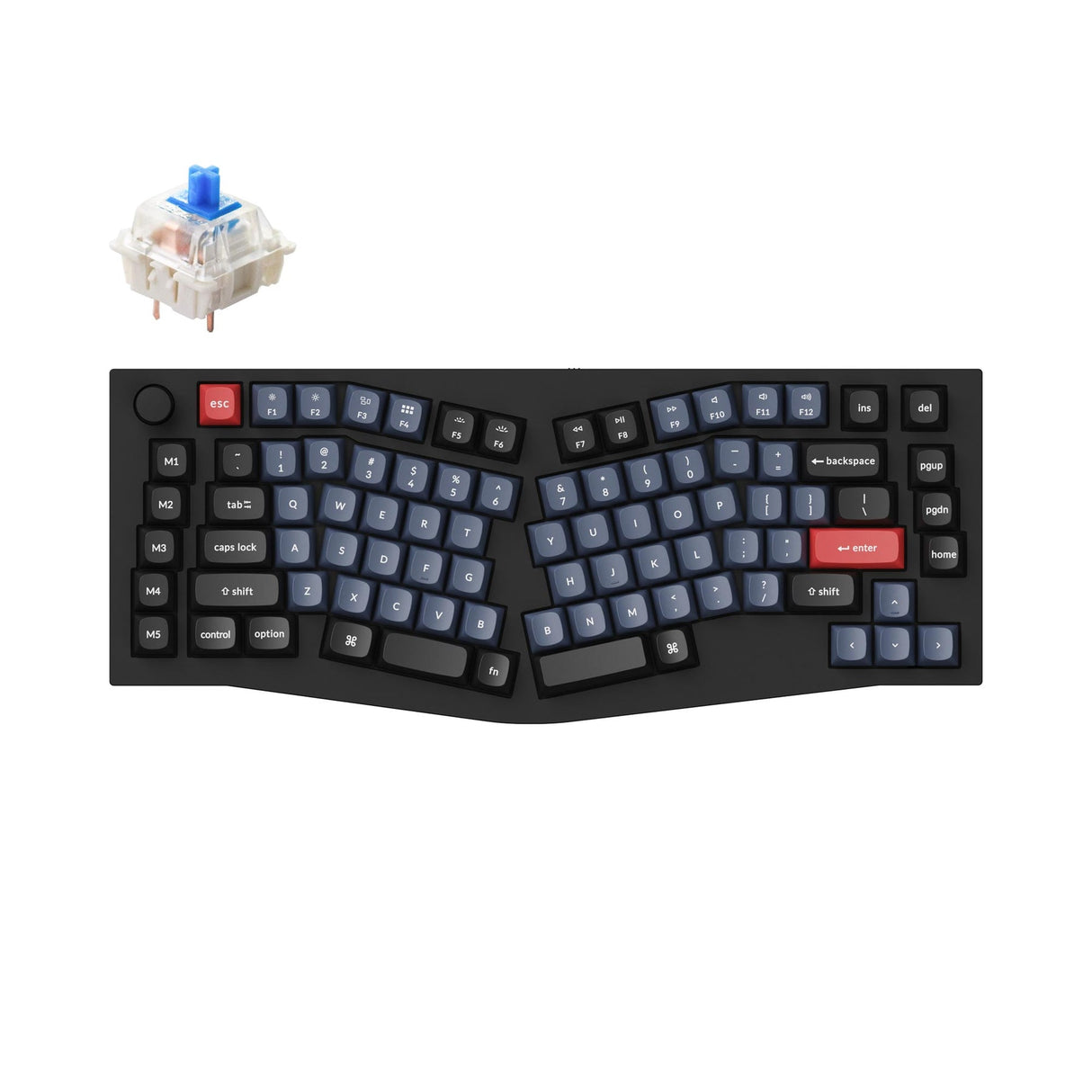Tastiera meccanica personalizzata QMK Keychron Q10 (layout Alice) (layout ANSI USA)