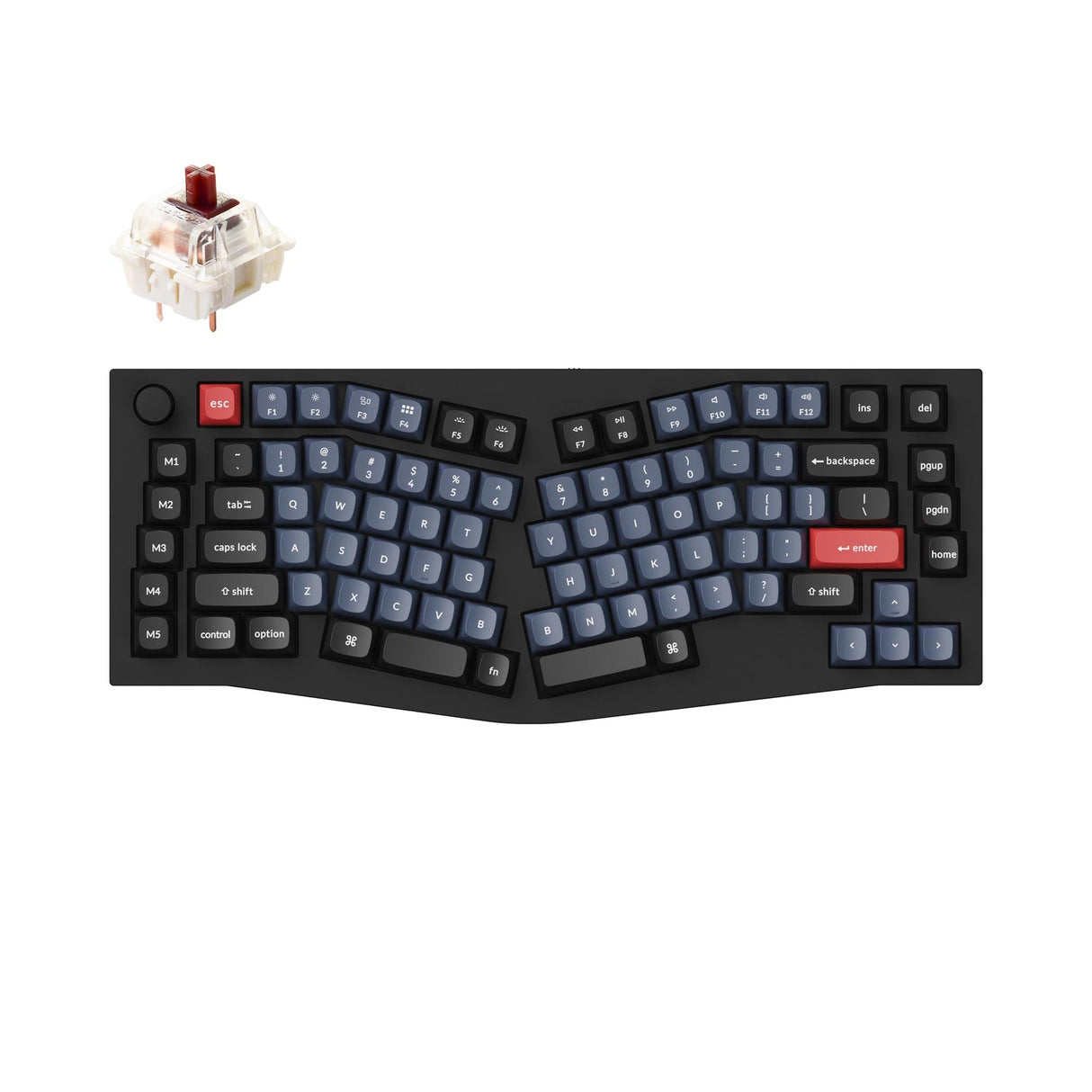 Tastiera meccanica personalizzata QMK Keychron Q10 (layout Alice) (layout ANSI USA)