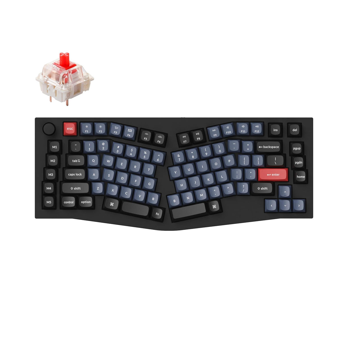 Tastiera meccanica personalizzata QMK Keychron Q10 (layout Alice) (layout ANSI USA)