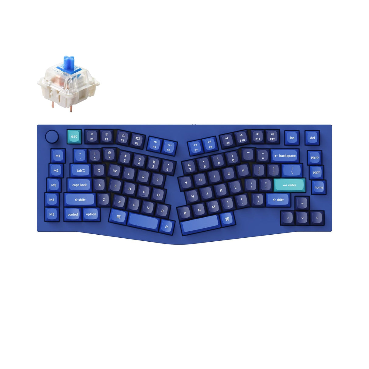 Tastiera meccanica personalizzata QMK Keychron Q10 (layout Alice) (layout ANSI USA)