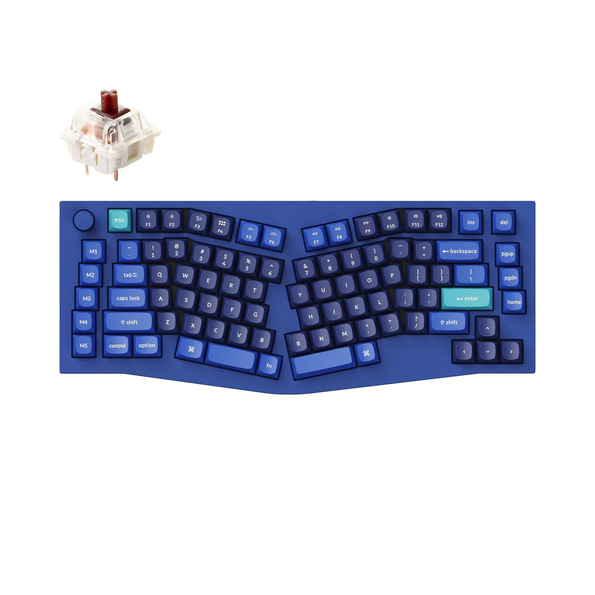 Tastiera meccanica personalizzata QMK Keychron Q10 (layout Alice) (layout ANSI USA)