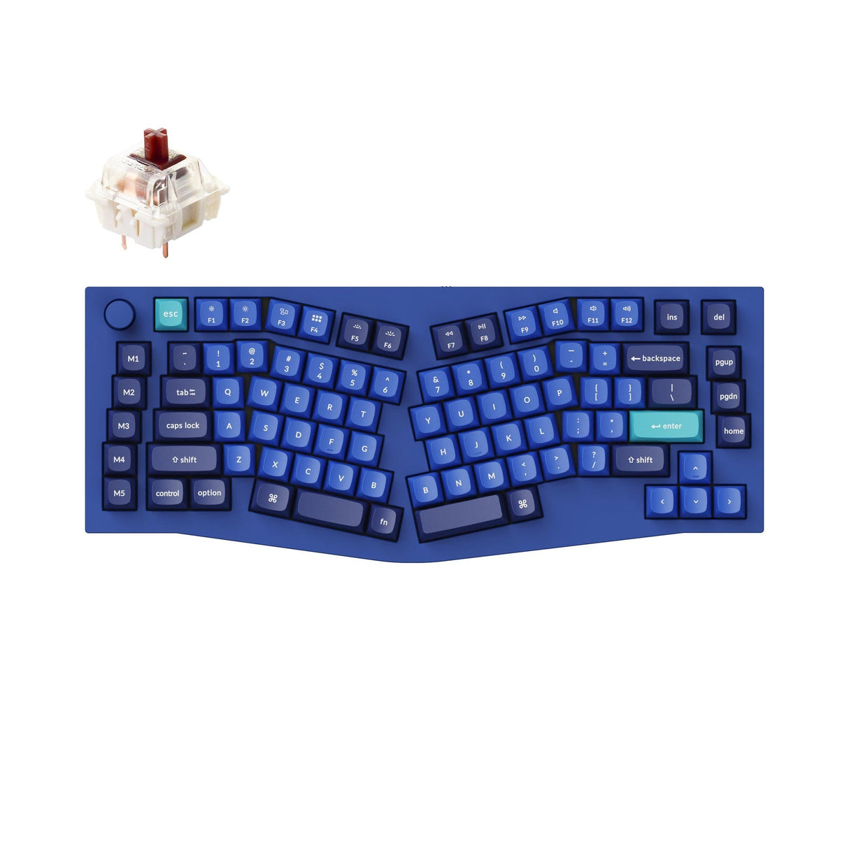 Tastiera meccanica personalizzata QMK Keychron Q10 (layout Alice) (layout ANSI USA)
