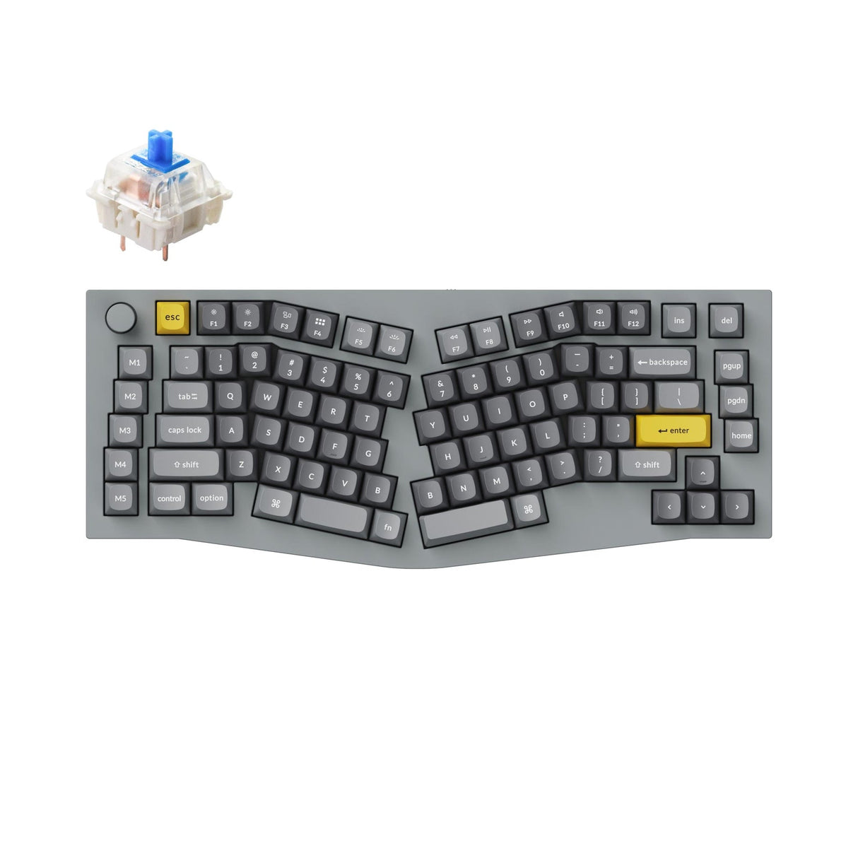 Tastiera meccanica personalizzata QMK Keychron Q10 (layout Alice) (layout ANSI USA)